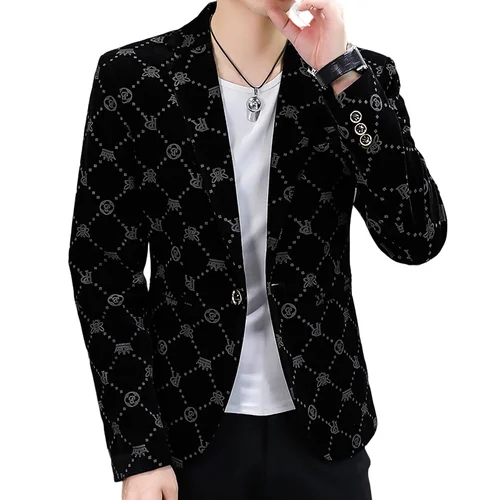 Blazer informal de pana para hombre, Blazer de negocios a la moda, ajuste de caballero, compras, rendimiento al aire libre, banquete de boda, nuevo