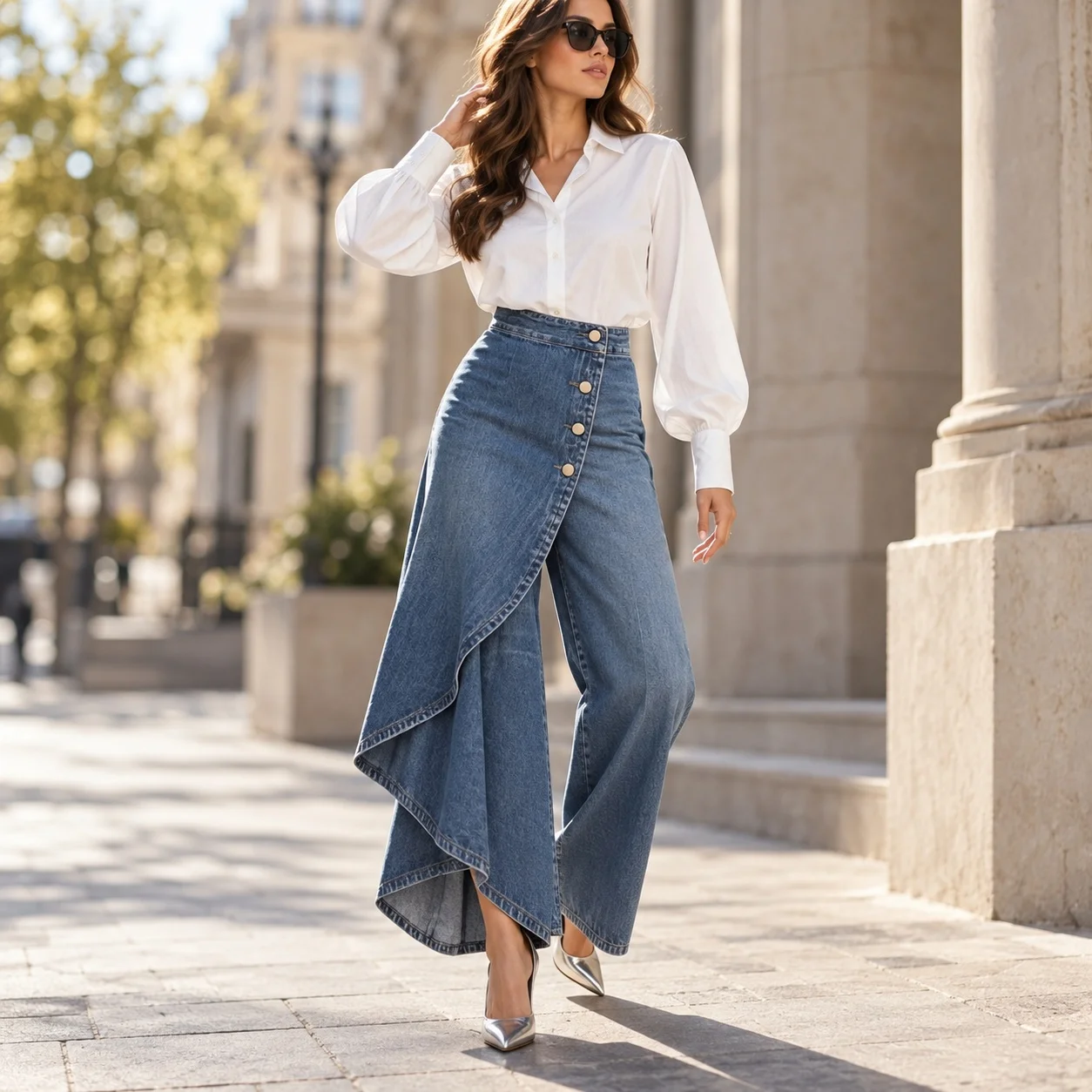 Casual Jeans Button Front Full Length Streetwear with Printed Skinny Spring Mid Waist No Stretch Non Stretch Thick Women Jeans