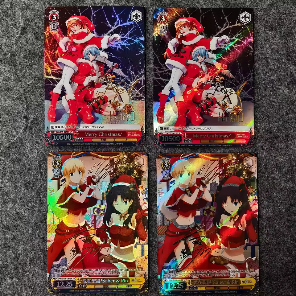 

Ws Collection Card Fate/stay Night Tohsaka Rin Altria Pendragon Signature Card Refractive Color Rainbow Flash Uv Kid Gift Anime