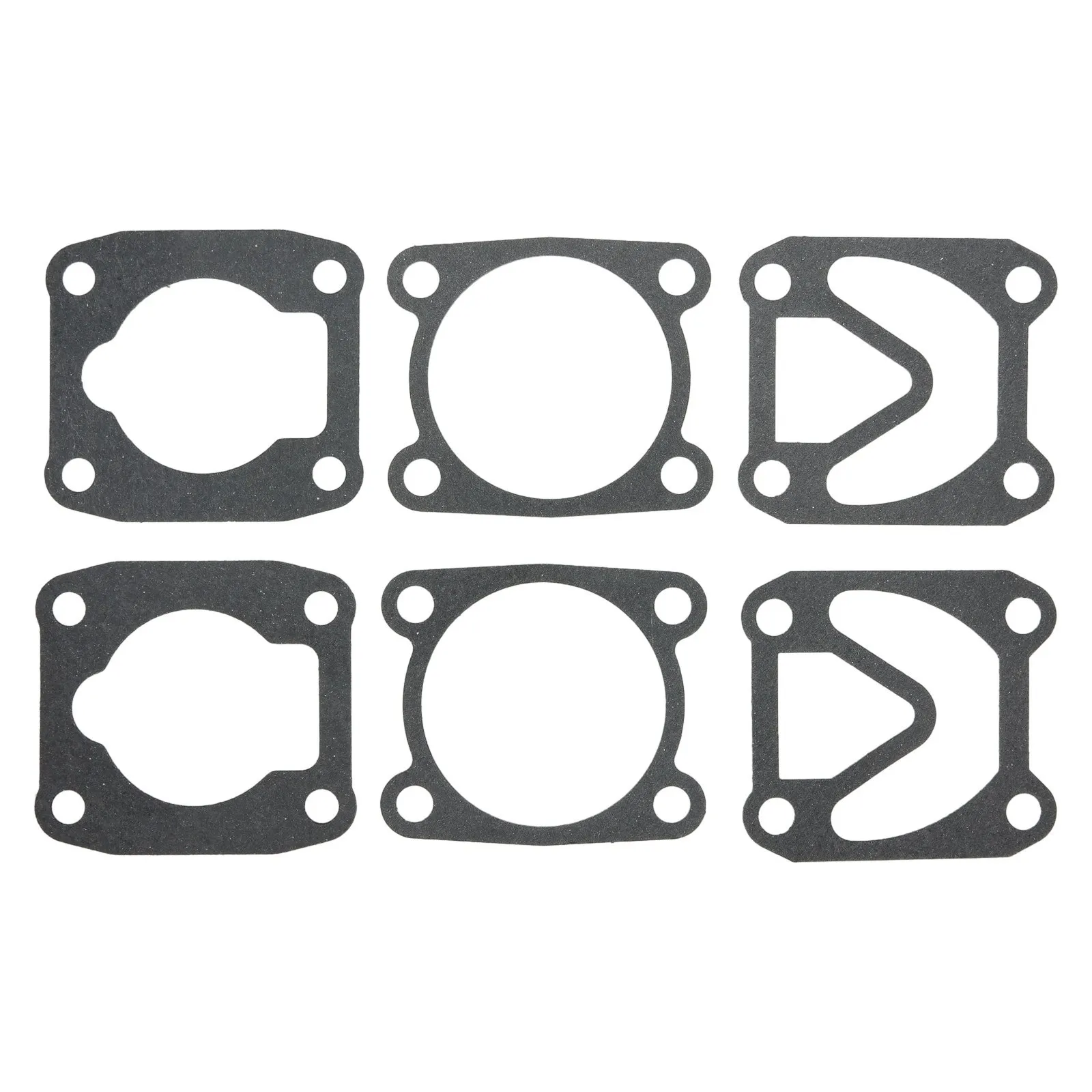 2Set 3 In 1 Air Compressor Cylinder Head Base Valve Plate Gaskets Washers Kit Plastic Black Plate Gasket 48*62mm Air Tools