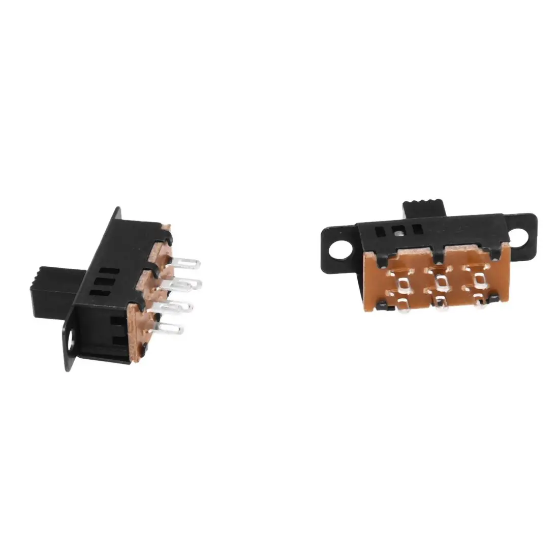 Joli à glissière de panneau, bouton haut, 6 broches, 3 positions, DPDT, 0,5 A, 50V DC, 10 pièces