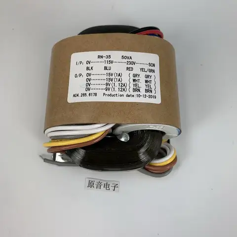 R-tipo 50w duplo 15v + 9v + 5v transformador de potência r n fio de cobre puro placa de decodificação frontal personalizado r n