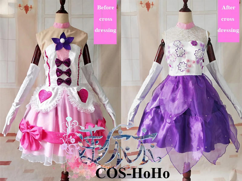 COS-HoHo Anime Lovelive! Kousaka Honoka/Sonoda Umi Game Transformable Dress Uniform Cosplay Costume Party Outfit Custom-made
