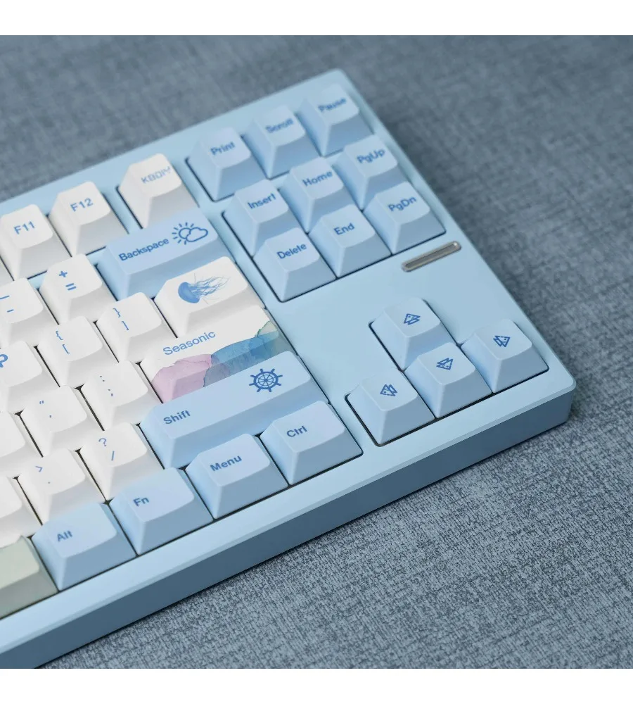 

The original factory uses the sublimation process to highly support Seasonic theme keycaps PBT for 61 67 75 87 104 levels
