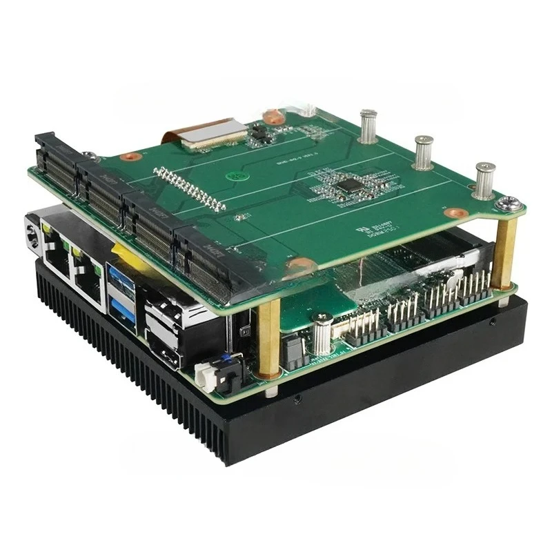 Mini Host QNAS Development Board N100 Dual Port DIY Embedded Pi5 Industrial Control Motherboard