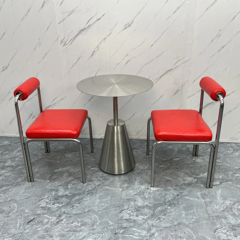 Промышленный высококачественный круглый высокий барный стол из нержавеющей стали для вечеринок в столовой, гостиничных событий