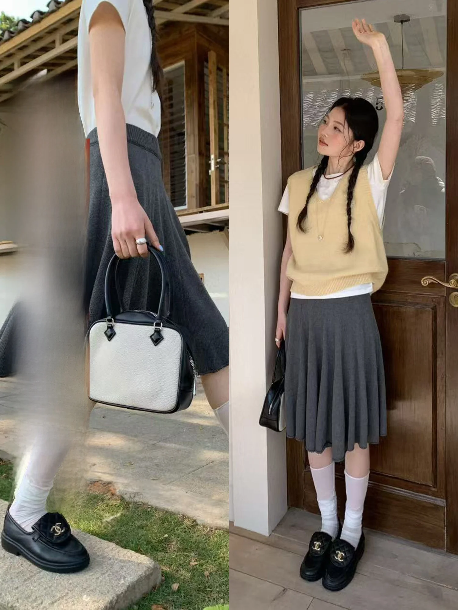 

Женская юбка миди с высокой талией, красивая, весна 2026, А-силуэт, вязаная, омолаживающая, модная