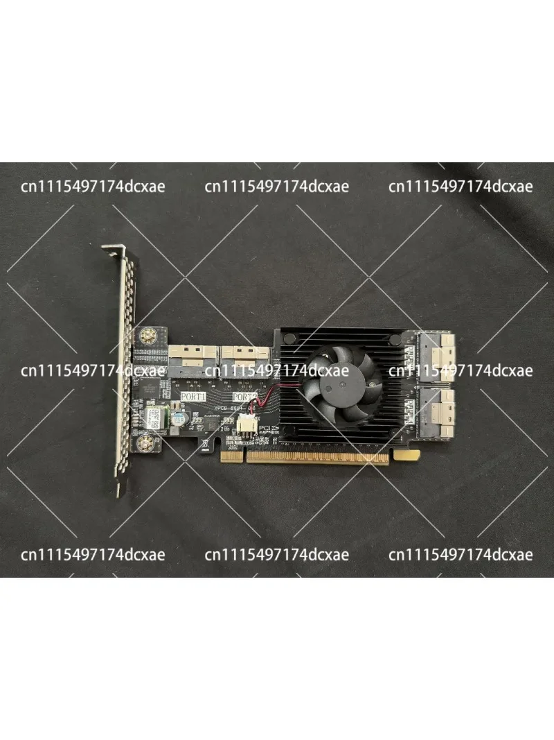 4-Port SFF8654 Expansion Card PLX8749 for U2 SSD Network Graphics Cards