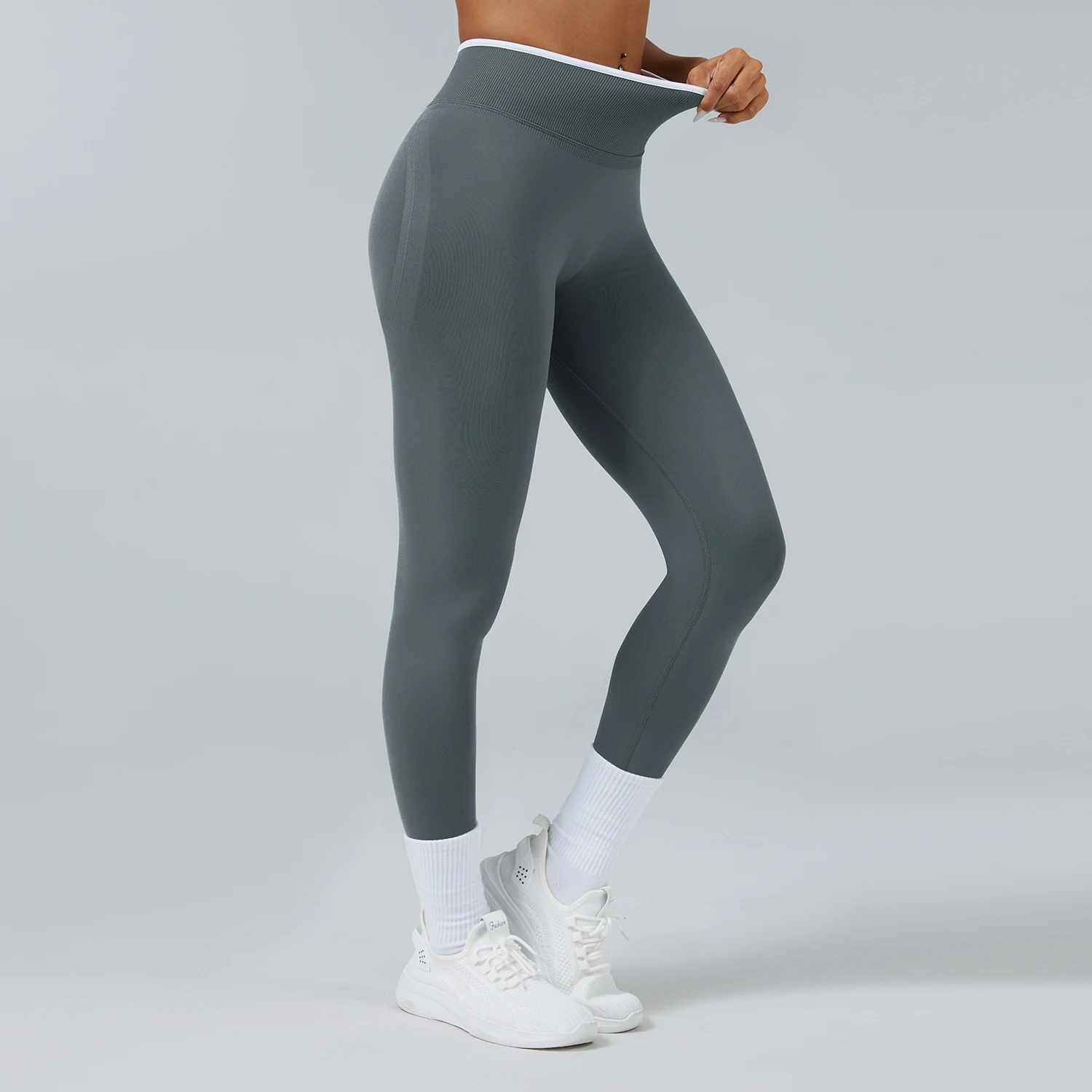 Epligg Fitness Damskie Legginsy do Biegania Spodnie Sportowe Bezszwowe Legginsy z Wysokim Stanem Push Up Sportowe Damskie Fitness do Biegania Spodnie do Jogi