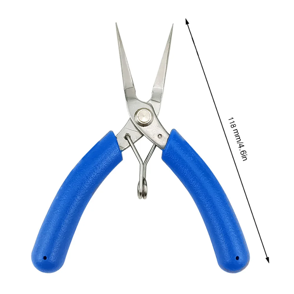 118MM/4,6 Zoll Spitzzange, Präzisions-Langzange für Schmuckherstellung, Elektronikreparatur, Drahtschneiden, Handwerkzeug – Detail 1