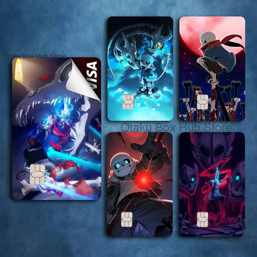

Game U-Undertale S-Sans Credit Card Skin Party Stickers for Visa Bank Card Bus Metro Access Card Pvc Waterproof Decal Gift