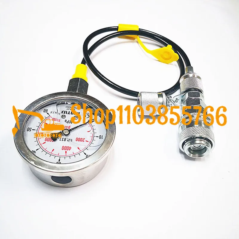 For Caterpillar CAT Quick Connector Pressure Gauge Test Hose Hydraulic Pump Machinery G1/4 9/16 G1/8 M16*2 Excavator Parts