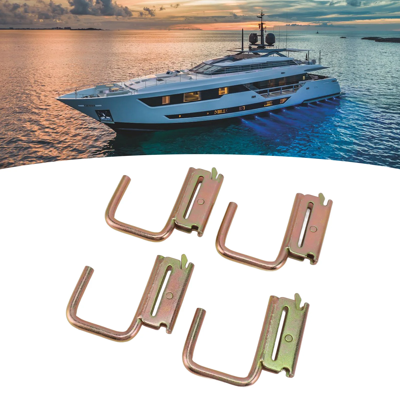 

4 шт. крючки для электронной дорожки, максимальная нагрузка 1200 фунтов, аксессуары для электронной дорожки J-крючков для автофургона, морской пикап для спальни