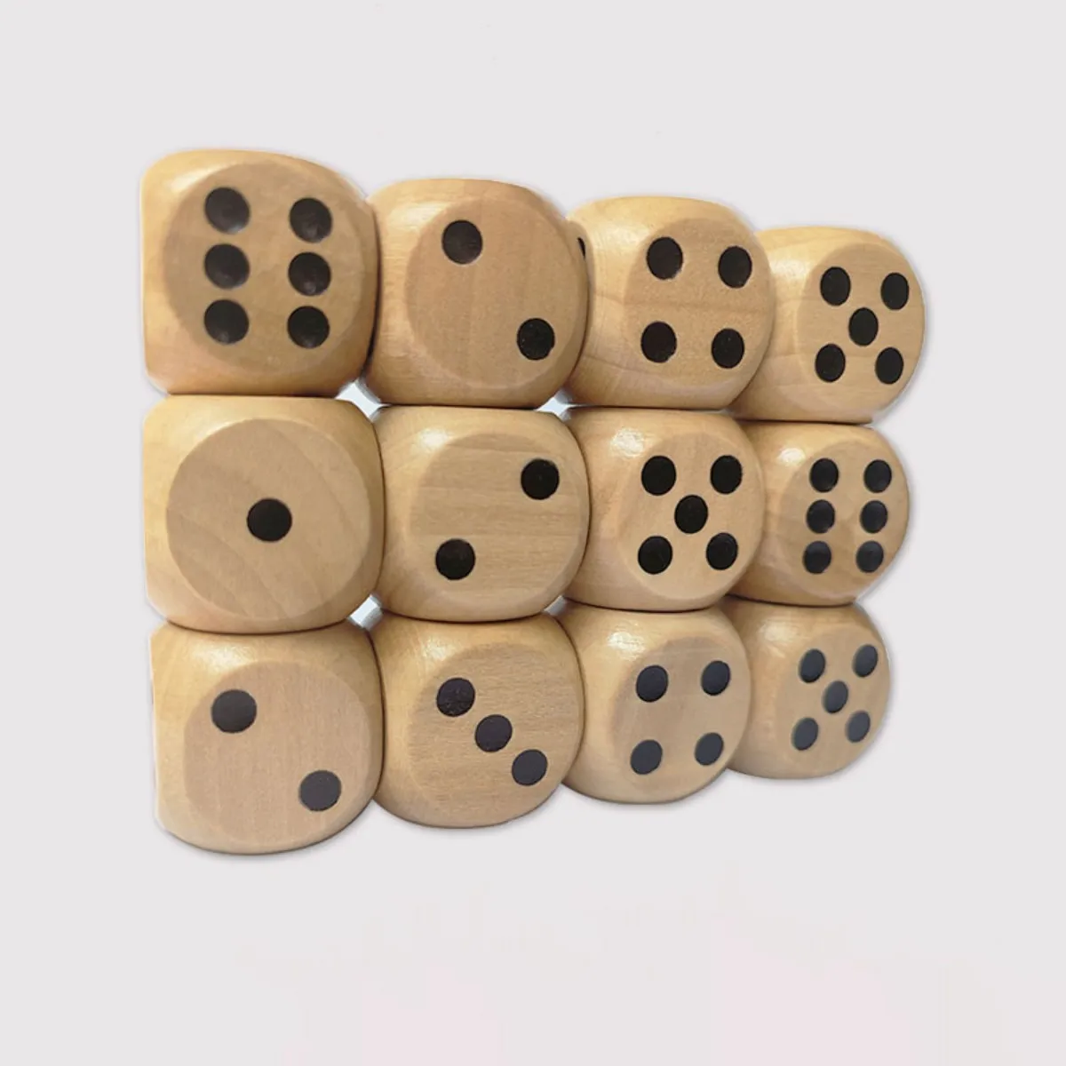 Wooden Dice Six Sided Spot D6 Cube Wood 1.8cm 2cm 2.5cm 3cm for Board Game / Decoration / Random