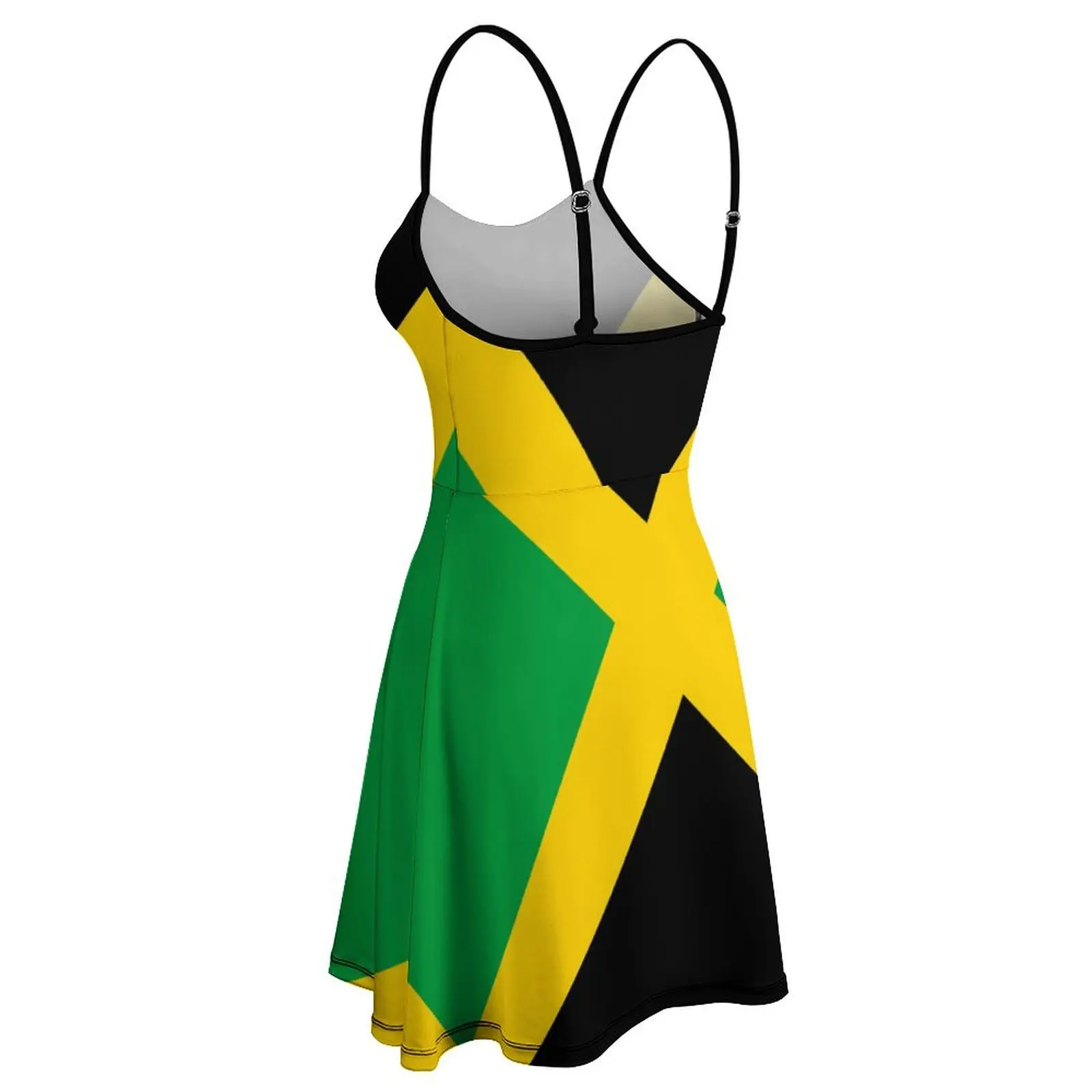 Sexy  Woman's Dress Suspender Dress Jamaica Flag Women's Sling Dress Top Quality  Vacations Funny Novelty