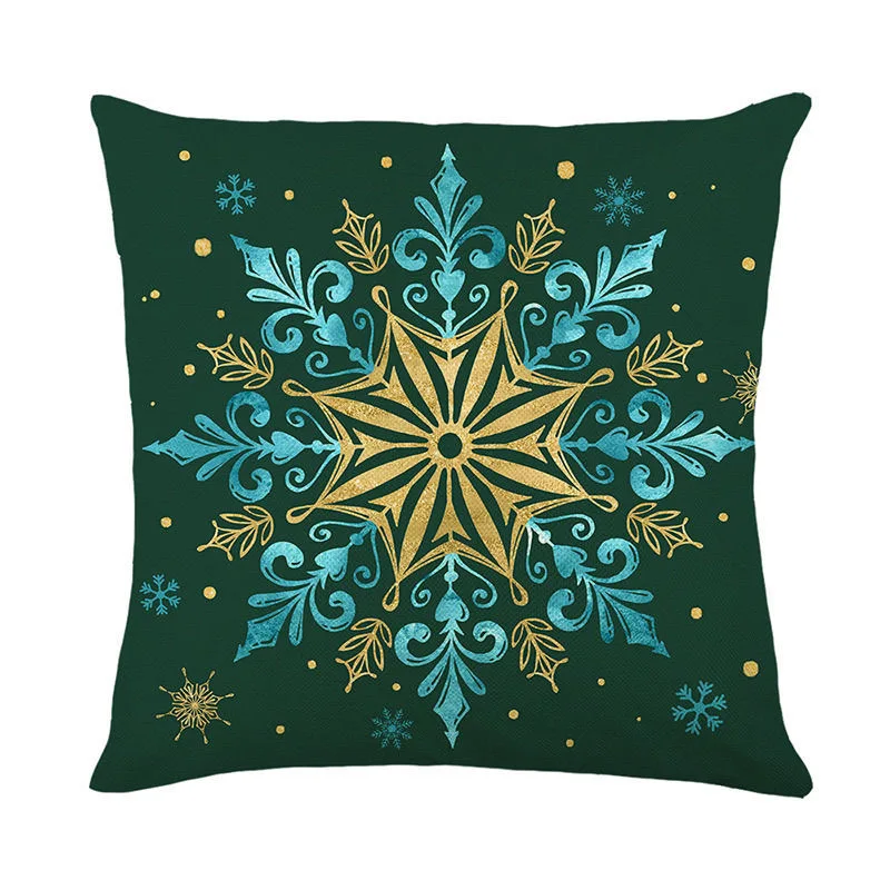 Christmas Tree Pillow Cover Sofa Living Room Cushion Cover Office Waist Pillow Bedside Square Pillowcase Removable and Washable