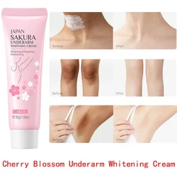 Japan Sakura Underarm Whitening Cream Knee Buttocks Dark Skin Bleach Improve Melanin Pigmentation Dull Moisturizing Brighten 30g