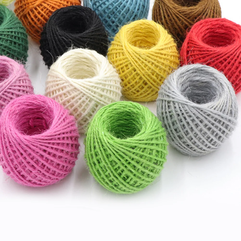 2 Pcs Garden Twine Natural Jute Green Floristries Bunding Indoor and Outdoor Thread