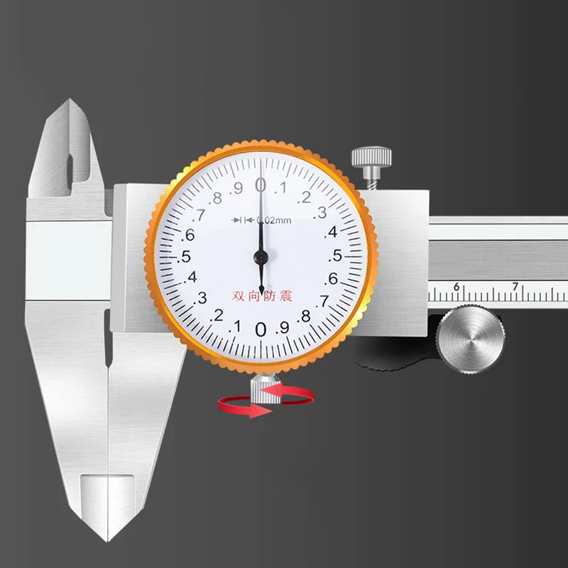 

Shockproof measuring tool 6 inch 0-150 mm dial caliper Chinese dial vernier caliper