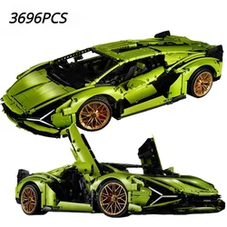 New 3696PCS Technical Lambo Sport Car Building Blocks 42115 FKP37 Assemble Vehicle Bricks Toys For Adult Kids Boy Christmas Gift