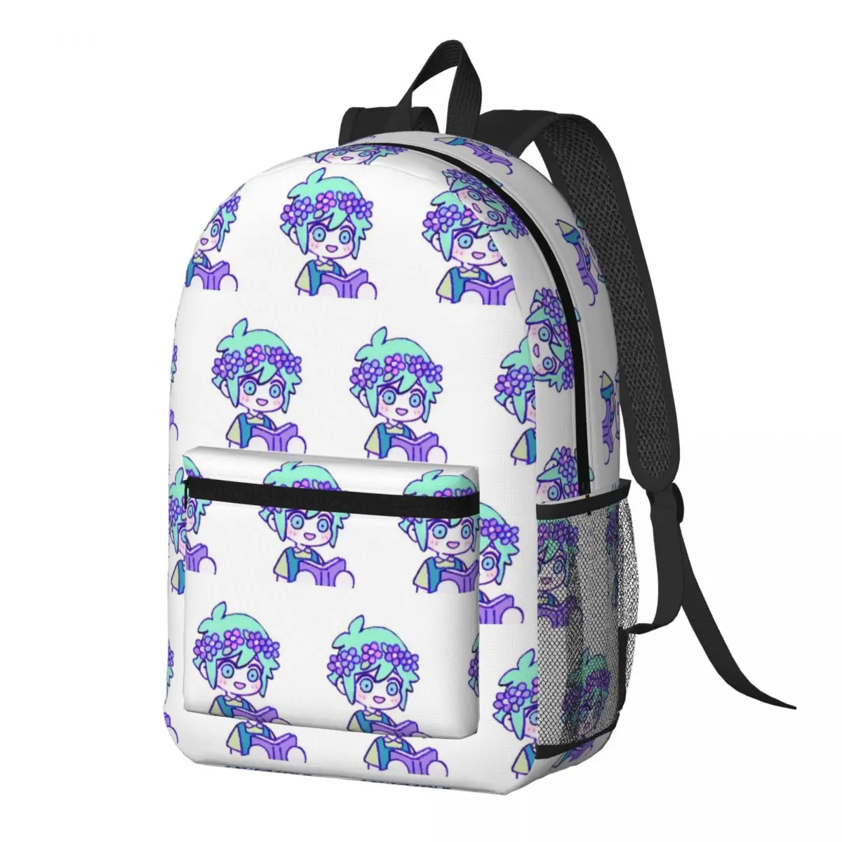 Cute Basil Omori Emote Backpack Daypack Large Capacity Children BookBag School Bag Shoulder Bags for Men Women