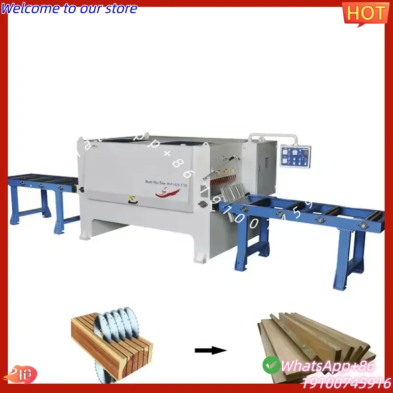 2026Hot CE Certified Industrial Square Timber Multi-Blade Saw Automatic Square Log Multi Rip Sawmill
