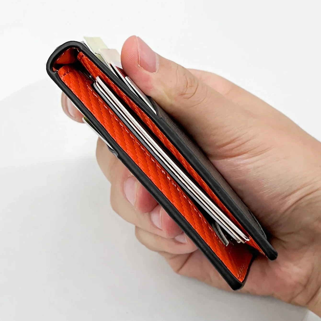Ультратонкий зажим для денег из углеродного волокна, модный и простой держатель для карт, удобный для пригородных поездок, портативный мини-многофункциональный кошелек для карт