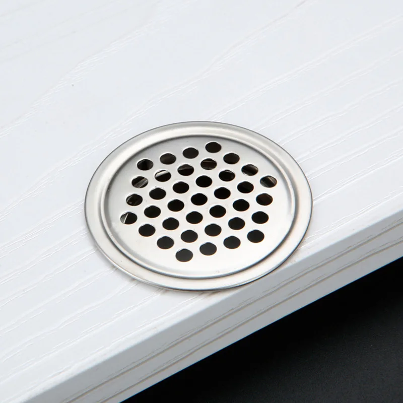 1pc Round Cabinet Air Duct Vent Steel Louver Mesh Hole Plug Decoration Cover Wardrobe Grille Ventilation Systems Wholesale