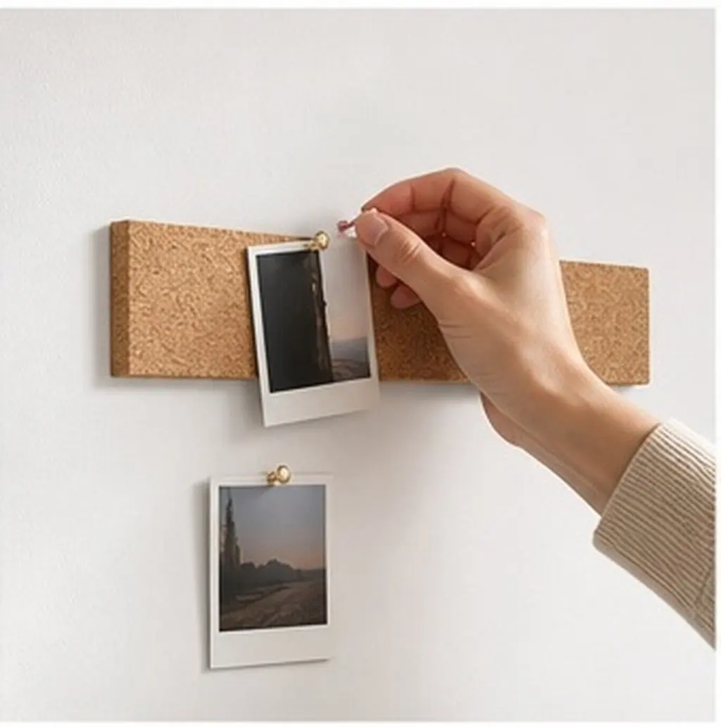 2Pcs Premium Oak Cork Board Strips Self-Adhesive Memo Bulletin Photo Display Strip for Office Home Classroom Restaurant Wall