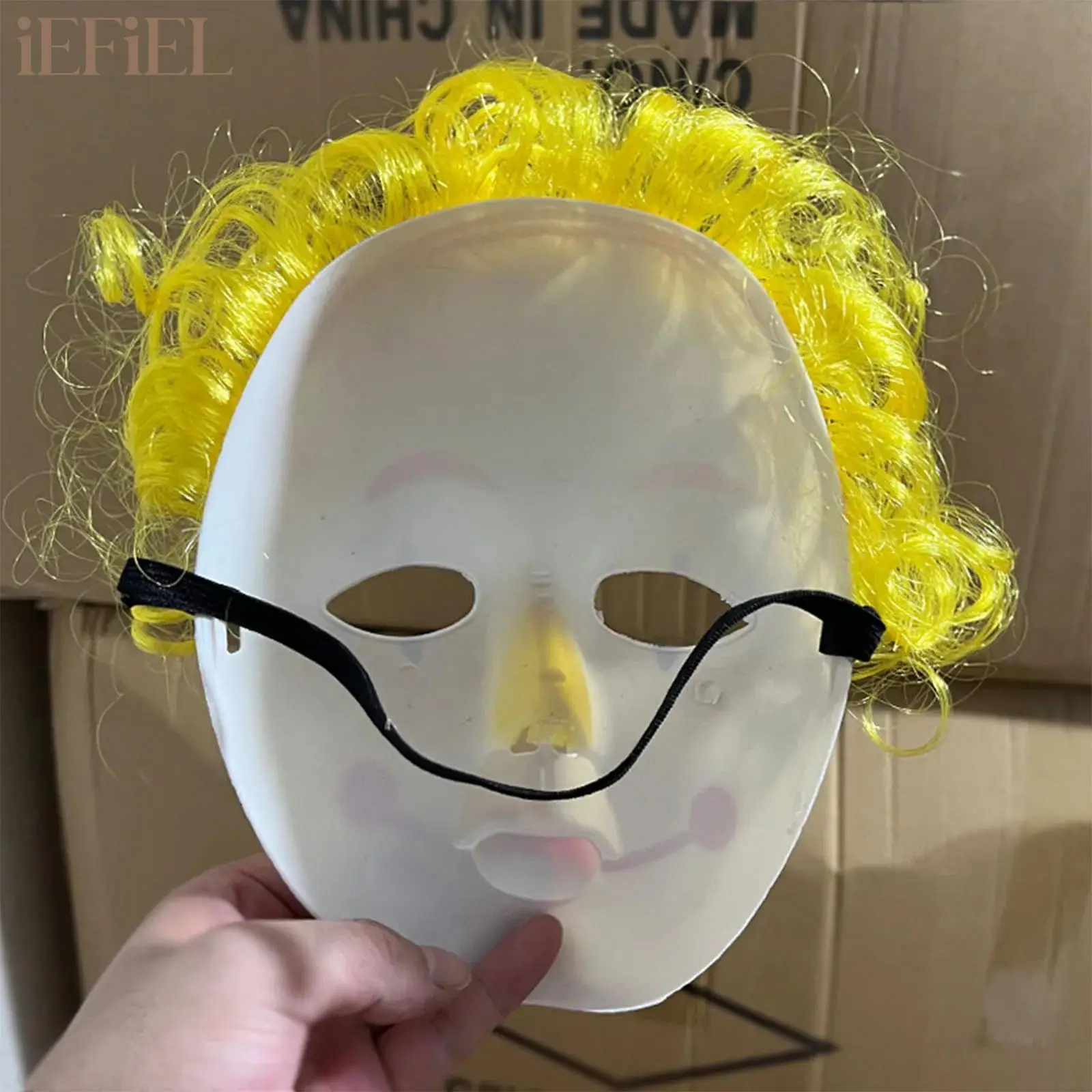 

Halloween Fancy Party Mask Clown Mask with Hair Wig Halloween Clown Costume Creepy Cosplay Dress Up Adult Teens Masquerade Masks