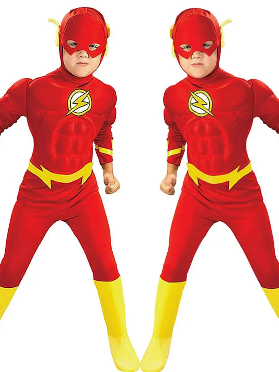 

New Children's Fla Cosplay Costume loween Par Anime Hero Role-plang Clothes Hot S Cotton Tee-acetate Fiber