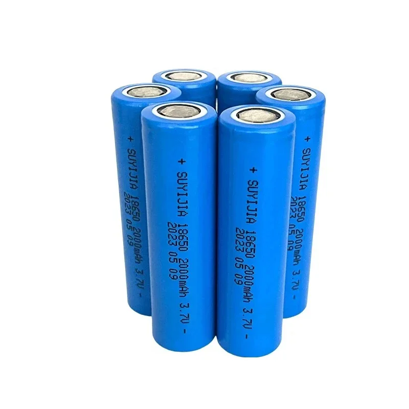 2000mAh True Capacity 18650 100% New Original 18650 Battery 3.7V Rechargeable Lithium Batteries