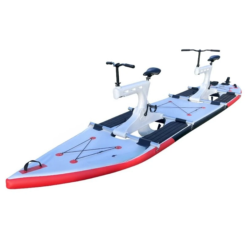 The manufacturer supplies parent-child pulp board water bicycles, inflatable 3-person pedal boats