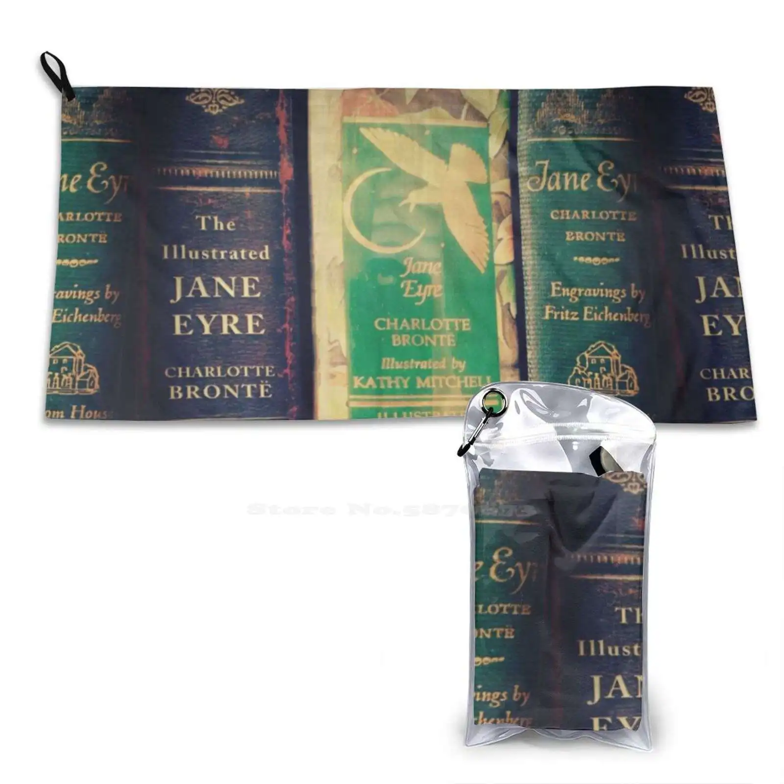 Jane Eyre Library Soft Towel Quick Dry Beach Towel Bronte Jane Eyre Library Books Librarian Teacher Gothic Literary Literature