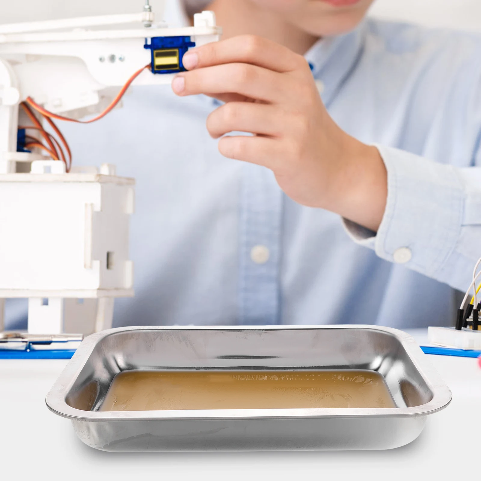 

for Medical Use Stainless Steel Anatomical Disk Dissecting Tray Wax Desktop Plate Student