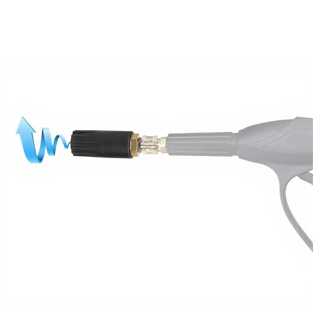 High Pressure Car Wash Nozzle 360 Degree Lotus Rotating Straight Cylinder Nozzle Versatile Cleaning Nozzle Garden Cleaning Tools