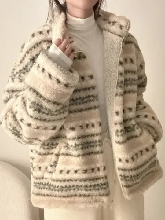 

Корейская утепленная хлопковая куртка для женщин на осень-зиму, на молнии, в нежных цветах, модная верхняя одежда