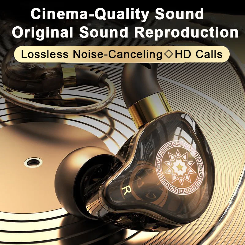 8-Quad Core Earphones Surround Sound Bass Type C&3.5mm In Ear Headphones Noise Reduction Earbuds Gamer Headset for Galaxy Series