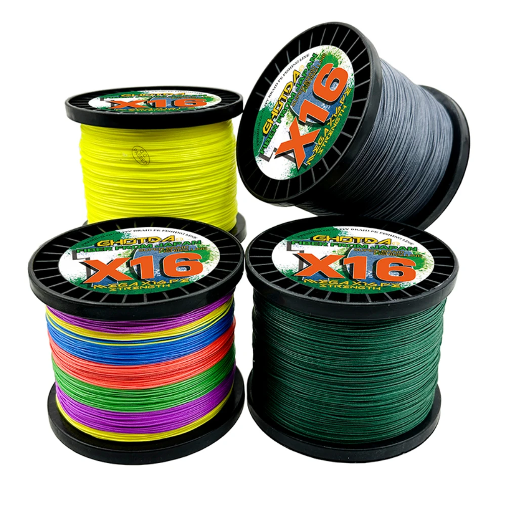 GHOTDA 125LB 140LB 161LB 200LB Stronger Fishing Line for Ocean Boat Fishing 500M 16 Strands Braided PE Multifilament Anti Bite