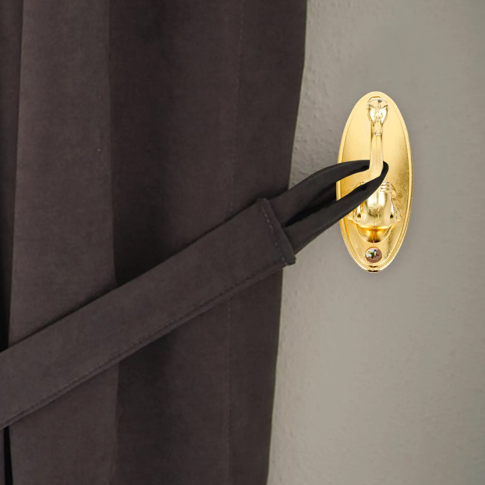 Curtain Tieback Hooks Zinc Alloy 85x4cm Classic Decorative Holdbacks for Traditional Modern Home Window Curtains