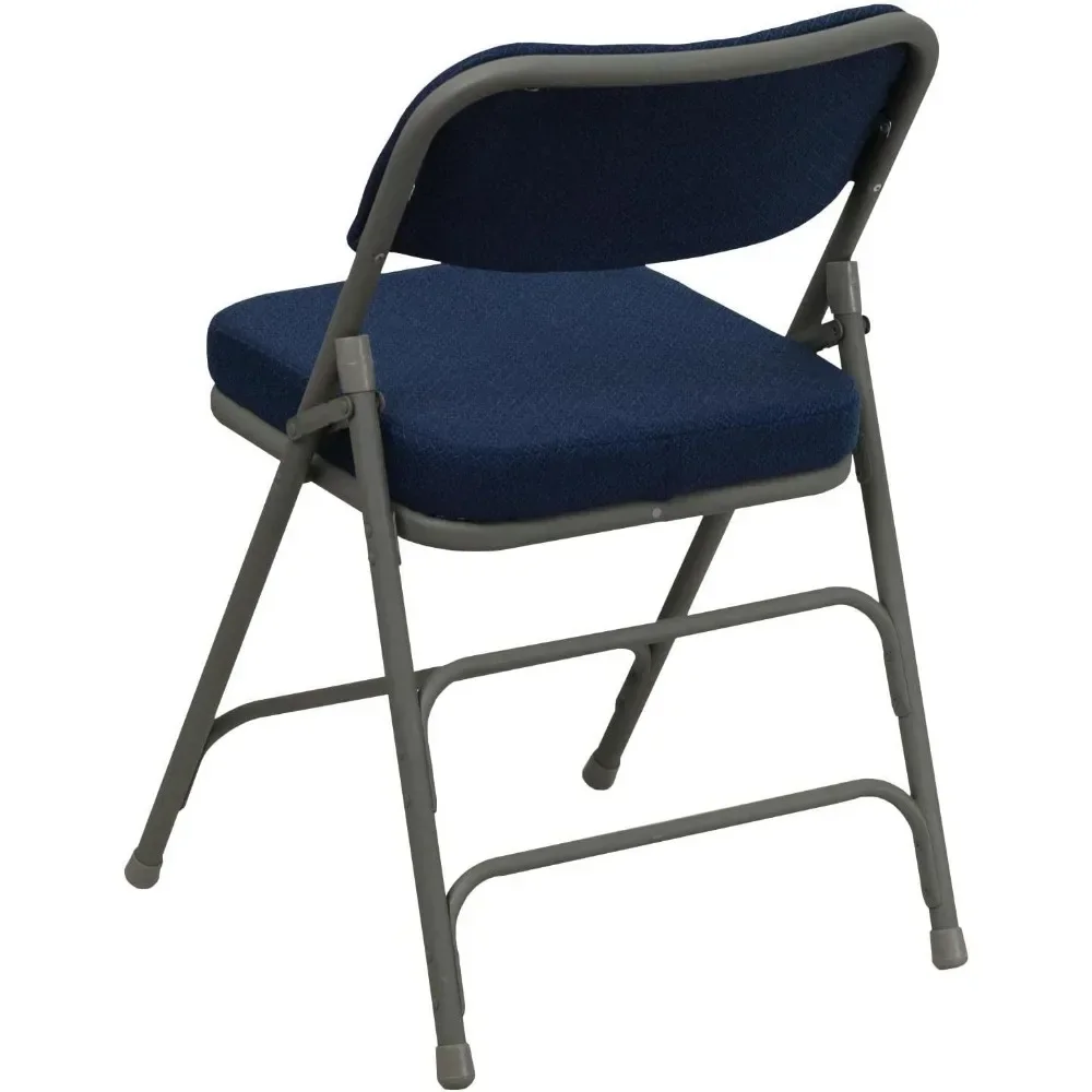 Hercules Series Metal Folding Chairs with Cushioned Seat, Fabric Upholstered Event Chairs with 300-lb. Static Weight Capacity