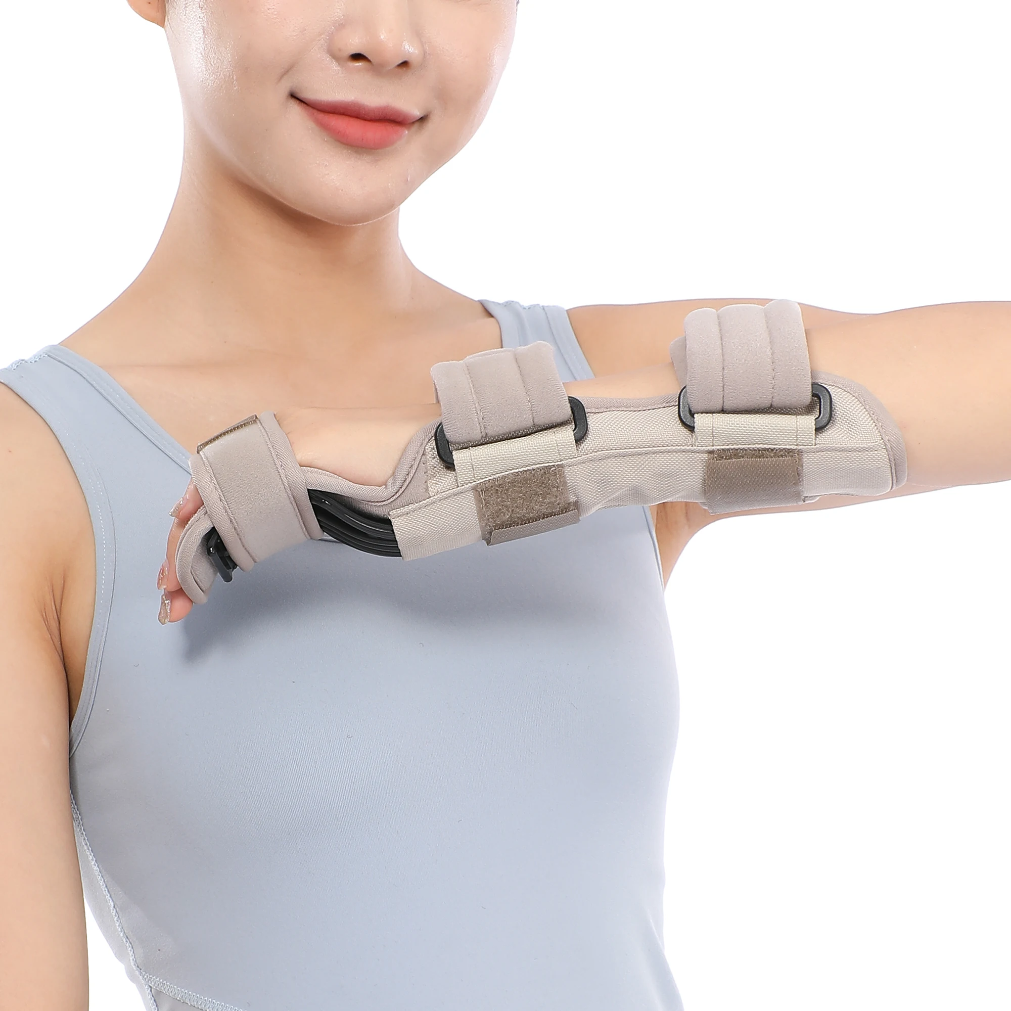 

5-Finger Functional Stabilizer Wrap Muscle Atrophy Carpal Tunnel Pain-Stroke Night Immobilizer Wrist Finger Brace Flexion