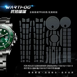 Applicable to Rolex Water Ghost 116610 Black water Ghost 2 generation green water ghost watch protective film 40MM dial