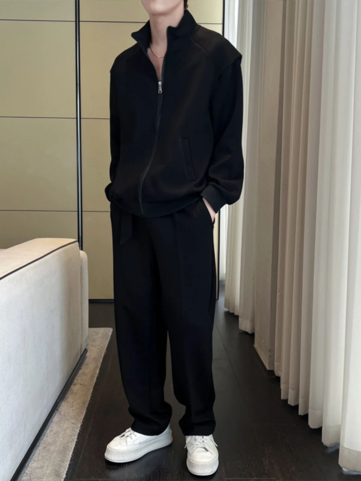 

Cleanfit модный мужской комплект спортивной одежды, повседневный весенне-осенний костюм Long Sve из полиэстера и спандекса для мальчиков-подростков