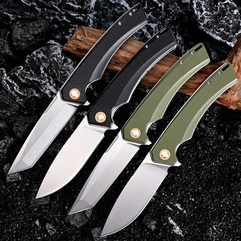 

High-quality Utility Tool Knife D2 Blade G10 Handle Portable Folding Knife Outdoor Camping Fishing Survival Pocket Fruit Knives
