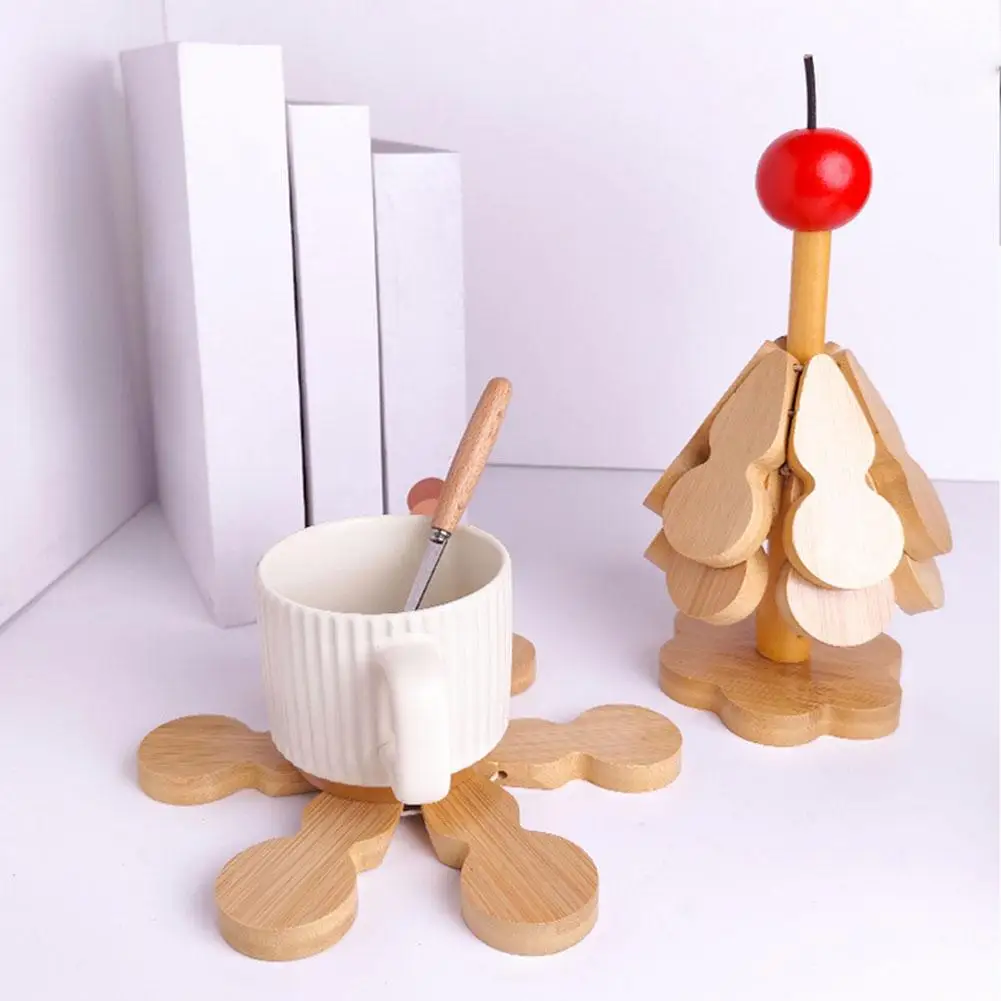 Изоляционный коврик для дерева, обеденный стол из цельного дерева, противоожоговый коврик, коврик для горшка, праздничный подарок, креативное и персонализированное украшение для дома