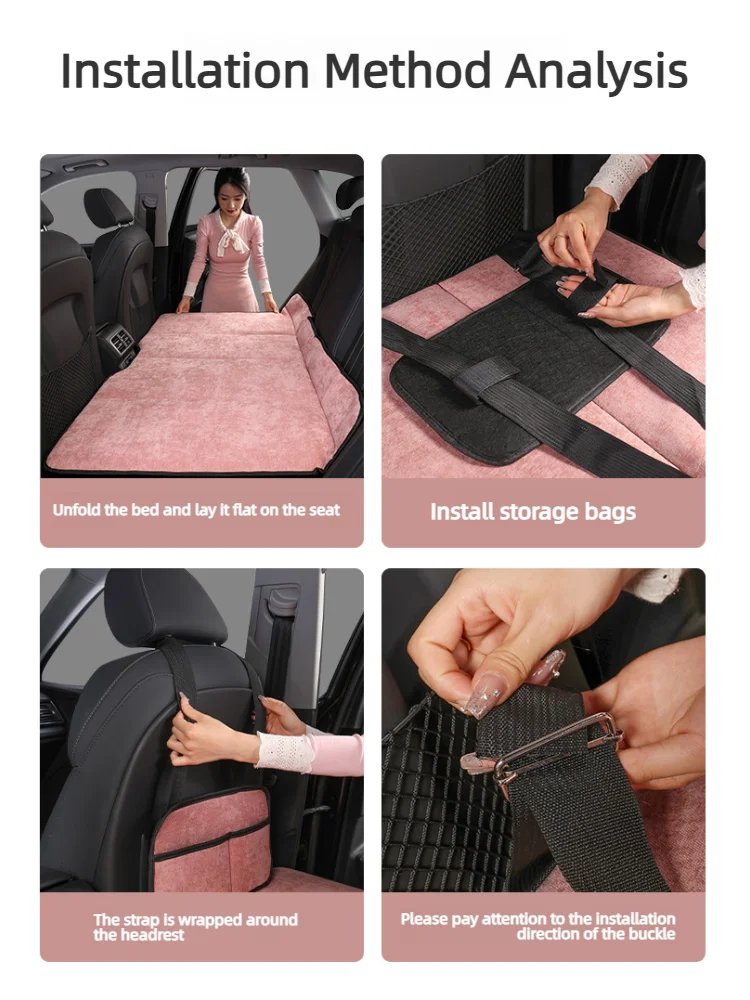 Slaapmatje voor de achterbank van de auto Opvouwbare matras voor in de auto Matras voor lange afstanden Essentiële slaaptool voor zelfrijdende reizen