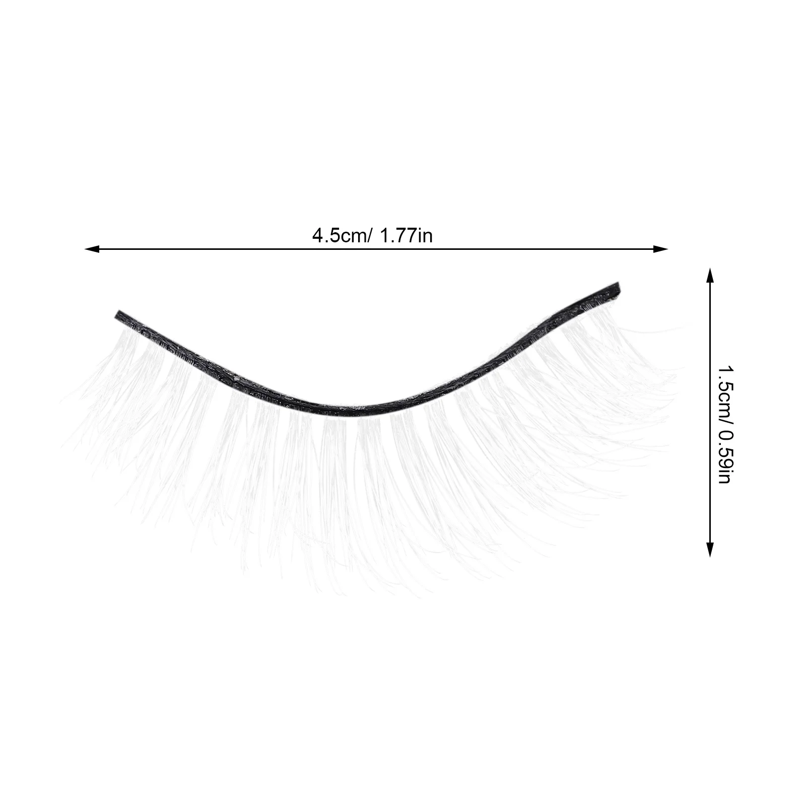 رموش صناعية بيضاء ذات مظهر طبيعي رموش اصطناعية للنساء ملحقات تمديد رموش براقة للحفلات التنكرية #2