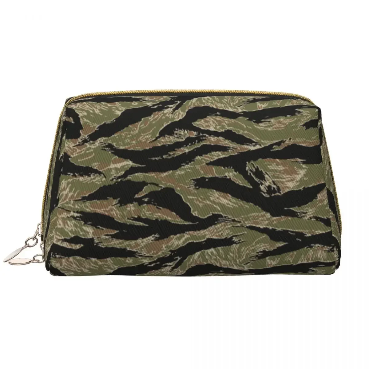 Cute Tiger Stripe Camo Travel Toiletry Bag for Women Tactical Camouflage Makeup Cosmetic Bag Beauty Storage Dopp Kit