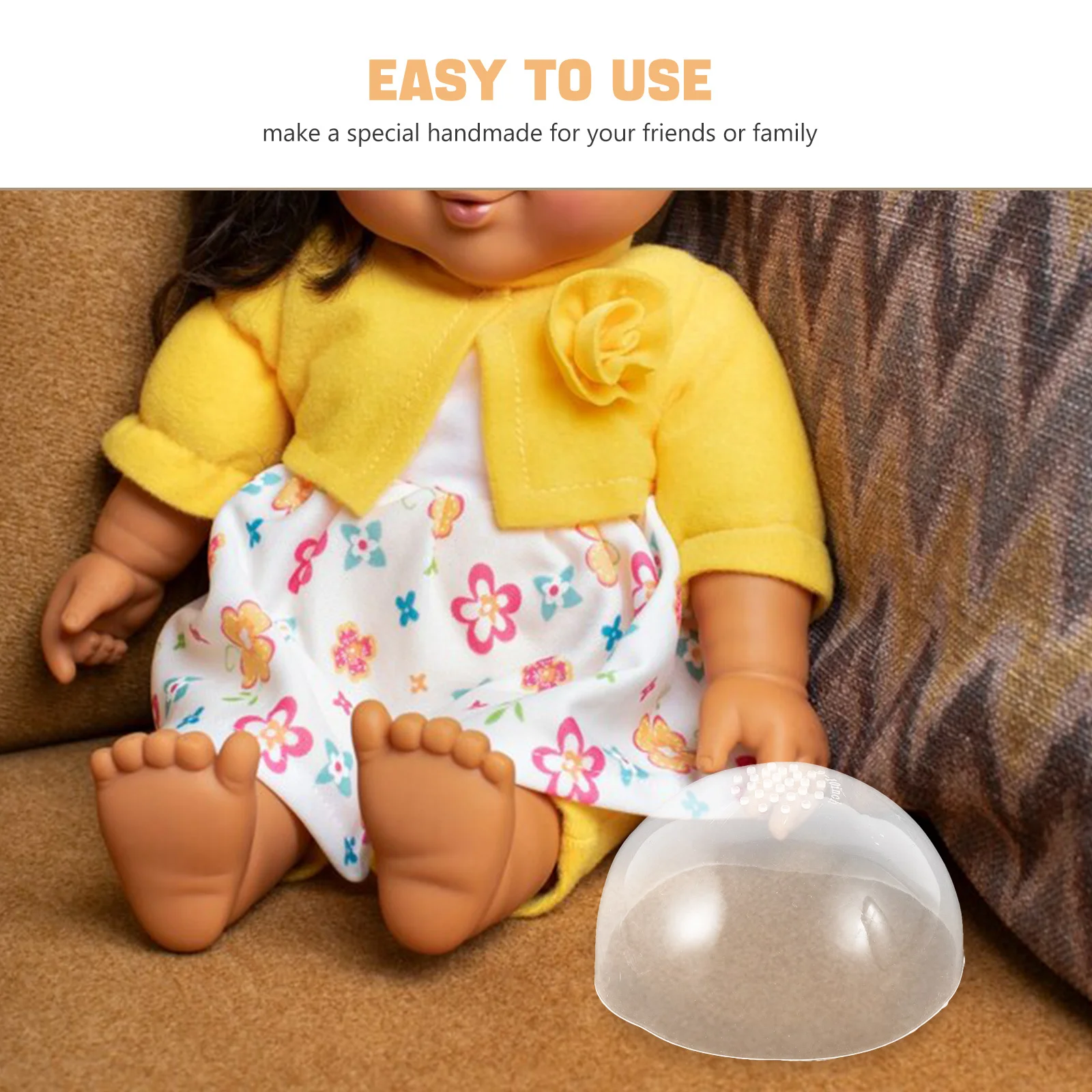 8Pcs Silicone Hair Cover Anti-Slip Cap for 22-24cm Head Circumference Styling and Protection Bjd Silicone Head Cap